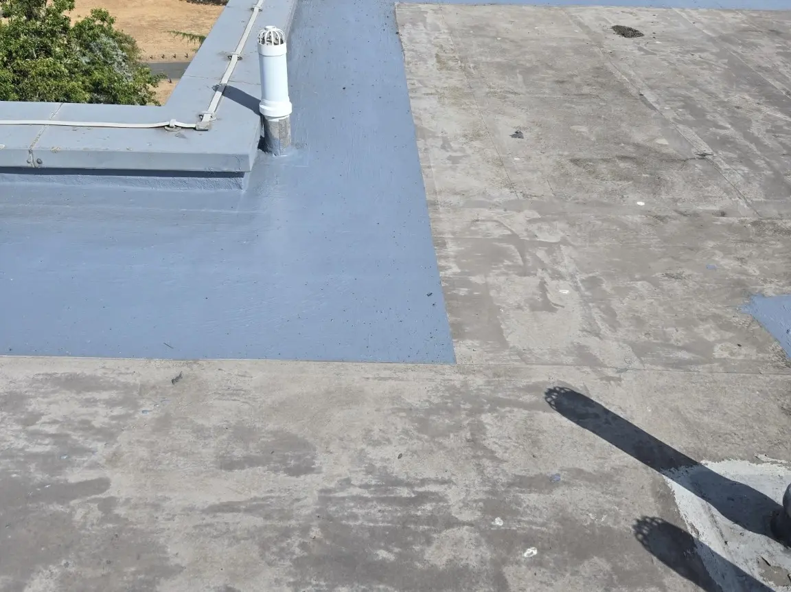 Completed roof perimeter treatment