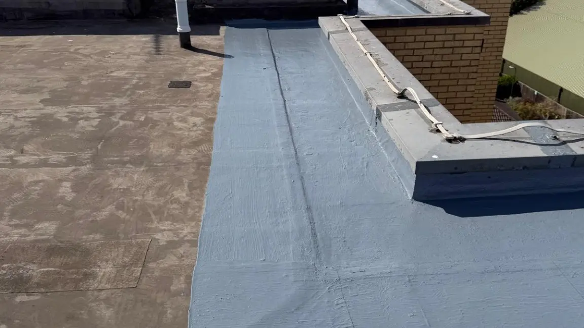Roof after cleaning and perimeter treatment