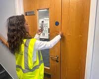 Fire safety compliance fire door installation Eton