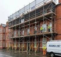 Building façade repointing.