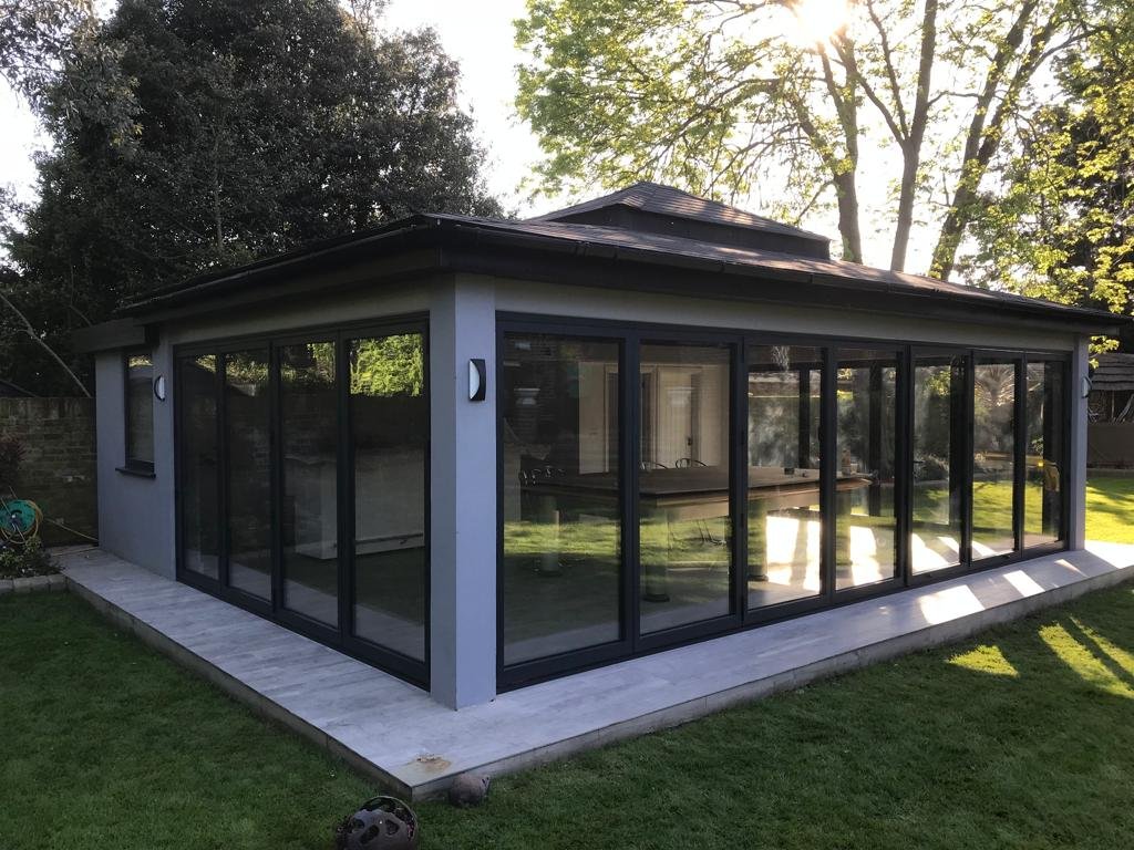 Purpose-built outbuilding.