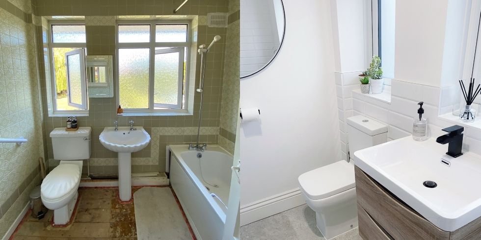 Bathroom refurbishment - before and after.