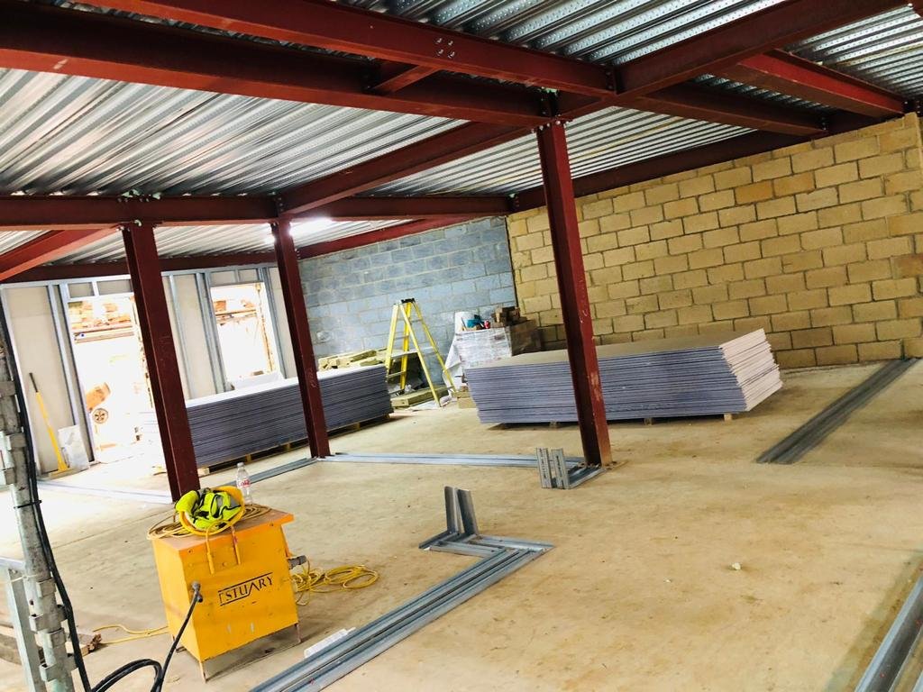 Internal wall preparation.