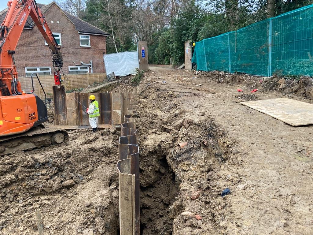 Site preparation ahead of excavation.