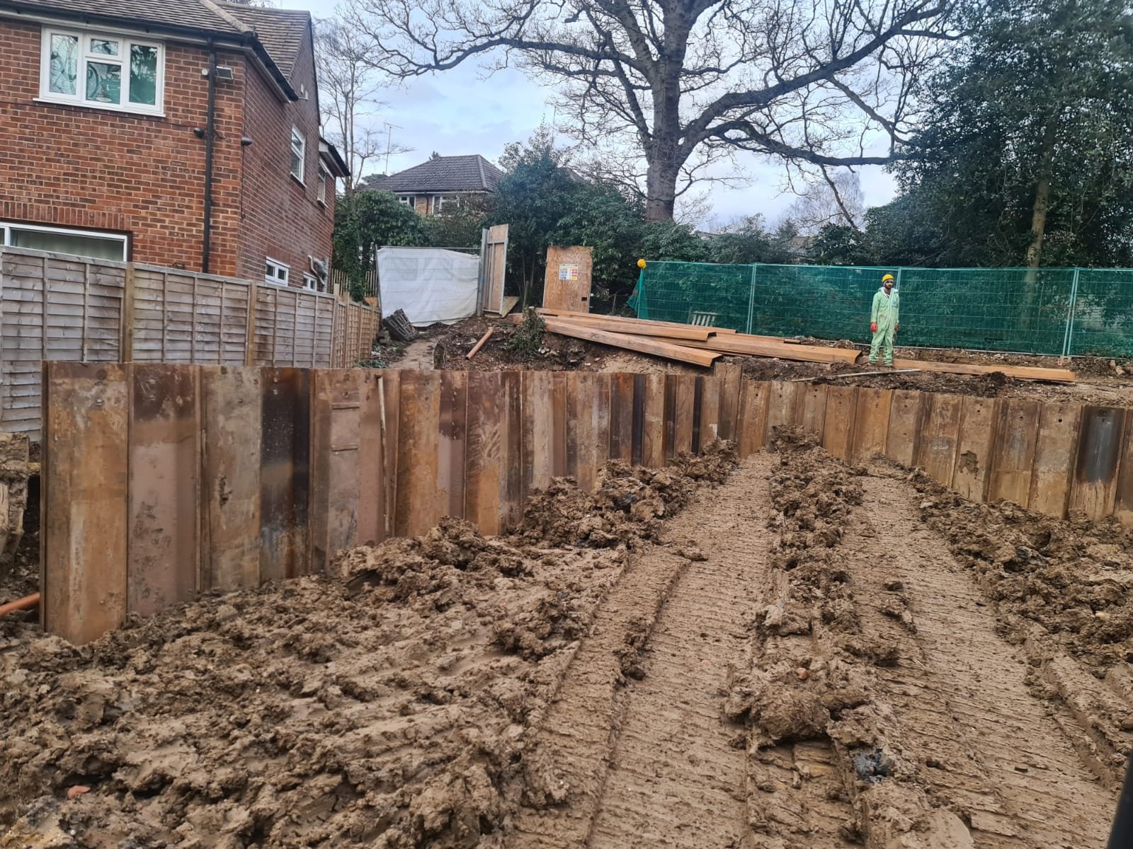 Excavation works progressing on site.